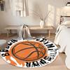 Basketball Runde Bodenmatte Design für Balkon Spielzimmer Wohnheim Eingangsbereich Rutschfeste Runde Teppich Anime Büro Dekoration