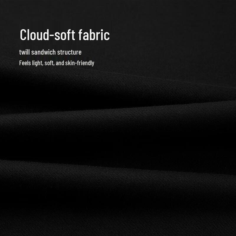 HLA Men's Autumn Nuomi Tech Embroidered Stretch Long-Sleeve Sweatshirt