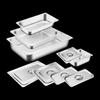 NHZHIW Thickened 1/3 Size Perforated Stainless Steel GN Food Pan with Lid