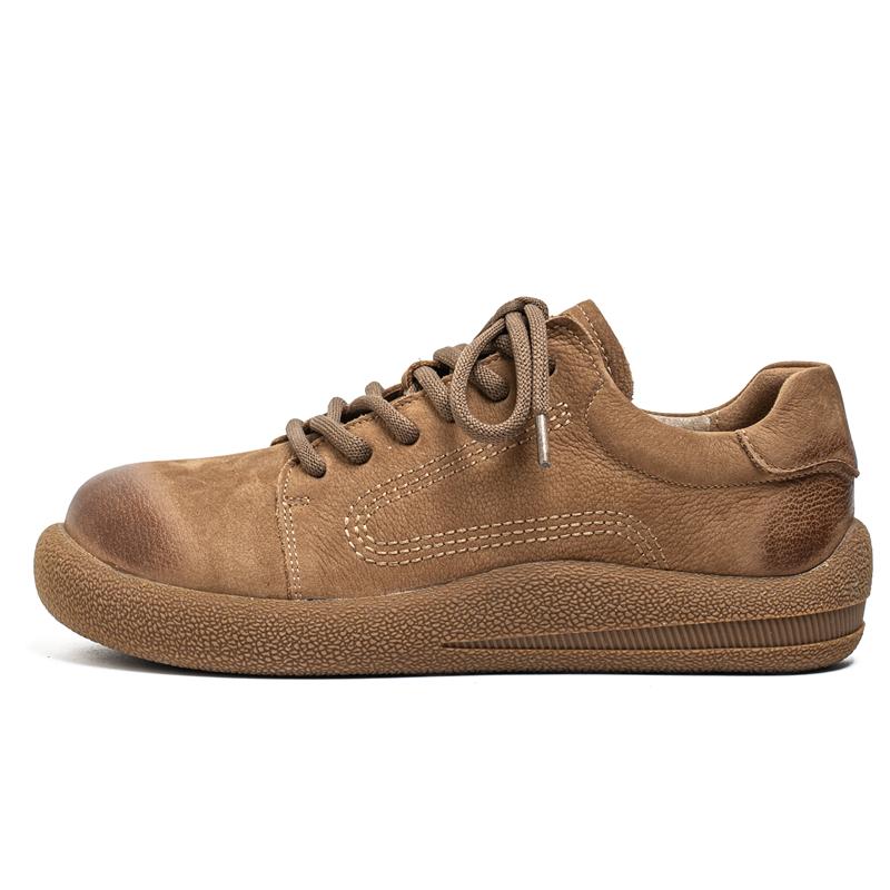 

Men s Retro Genuine Leather Casual Shoes, Stylish Lace-Up, Ultra-Durable Outsole, Must-Have for Trendsetters Street & Daily Vibe 44 хакі