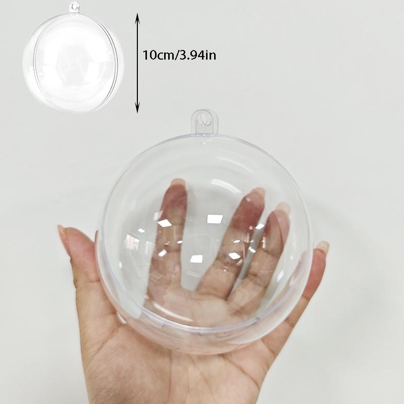 1pc Transparent Plastic Balls for DIY Crafts, 8-20cm, Clear Round Ornament for Home and Festive Decor, Christmas Items