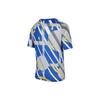 Nike Dri-FIT Multi Logo Printed Striped Crew Neck Short Sleeve T-Shirt Kids Tops Blue FD3930-480