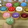 Giant Squishies Dumpling Bun Toy Slow Rising Glitter Dumpling Stress Ball Stress Relief Fidget Toy for Home Office Travel Toys A