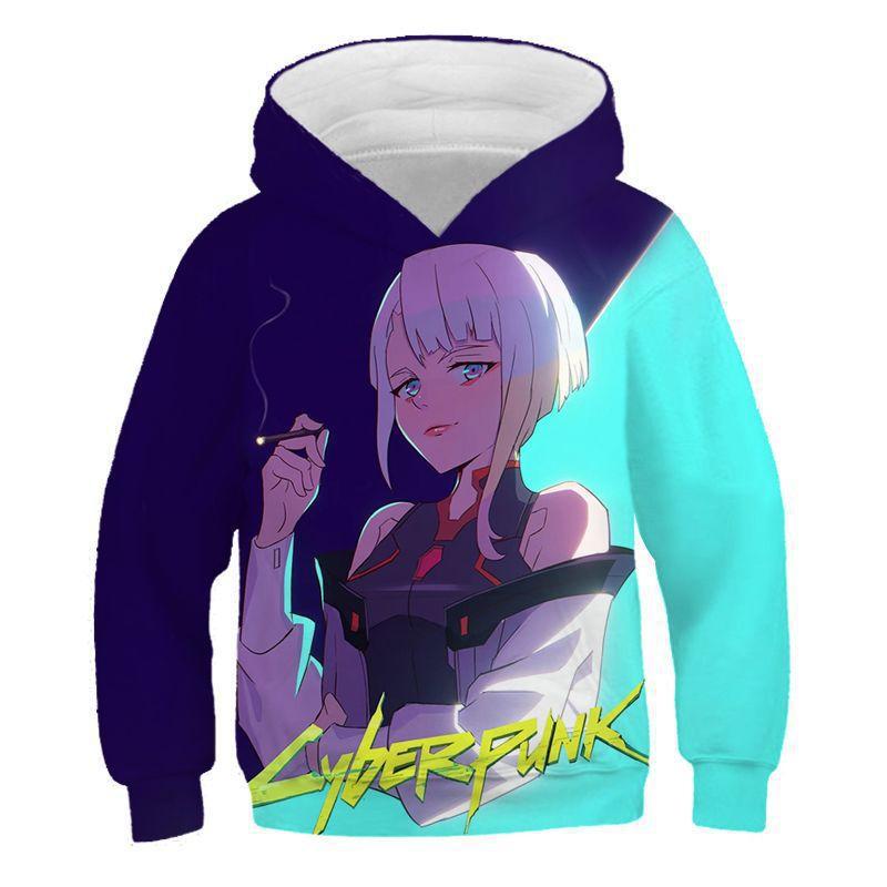 Cyberpunk Cyberpunk, Edge Walker Children's Hooded Sweater 3D Digital Printing Children's Jacket Men