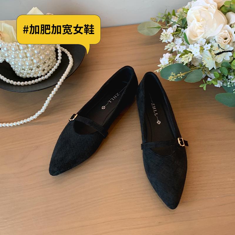 

8-1 single shoes 26 new fashion shallow single shoes widened large size women s shoes 41 to 4 35 чёрный