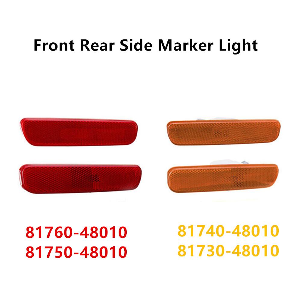 4Pcs Front Rear Side Marker Bumper Lamp Corner Light For Lexus IS300 2001-2005