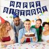 Navy Blue Happy Birthday Banner Signs Party Decorations for Women Men Girls Boys