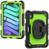 For iPad Mini 7 6 2025, Military Grade Shockproof Silicone Cover with 360 Folding Handle Grip + Handle Shoulder Strap