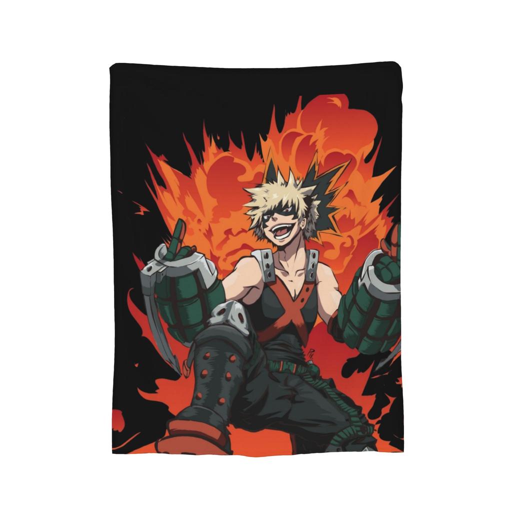 Himiko Toga Tribute Pattern Flannel Throw Blankets Boku No My Hero Academia Manga Blankets for Bedding Office Warm Quilt,