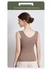 Silk Spaghetti Strap Vest with Padded Cups, Latex Chest Pads, Square Neckline; Women's Innerwear/Outerwear, Covers Side Fat