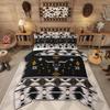 Erosebridal Western Aztec Comforter Set King Size, Boho Farmhouse Bedding Set for Kids Boys Teens Ethnic Southwest Bull Skull Cow Quilt Amer