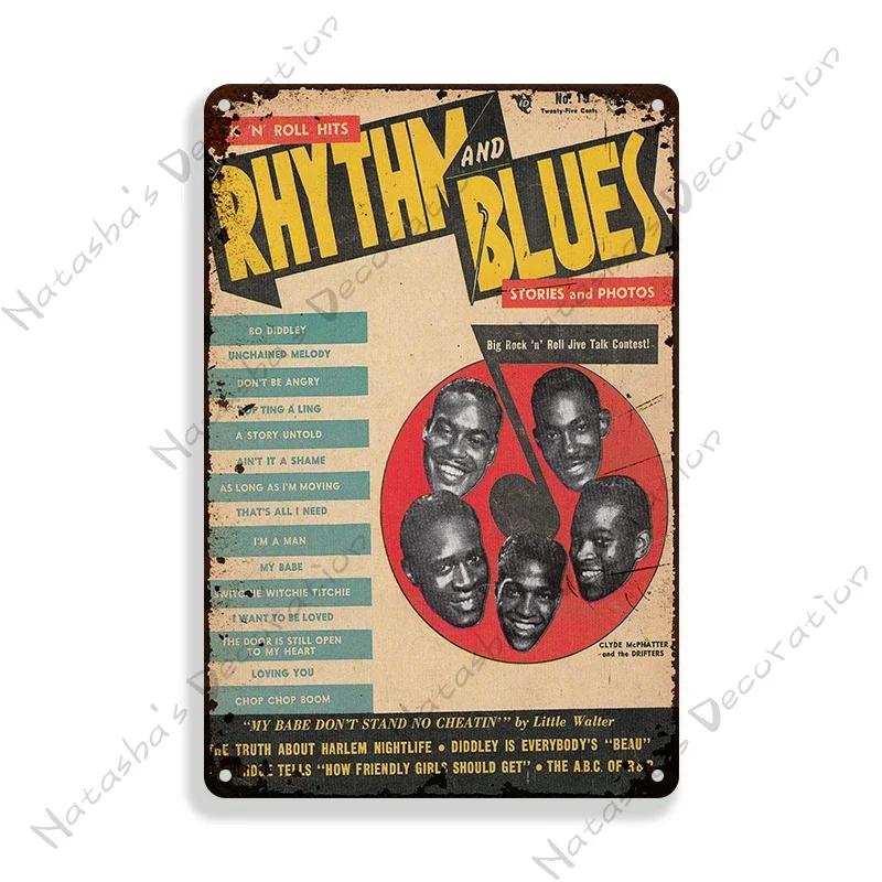 Classic Blues Metal Tin Sign Music Metal Poster Garage Cafe Wall Decor Old Fashion Metal Plaque Vintage Poster Wall Plate