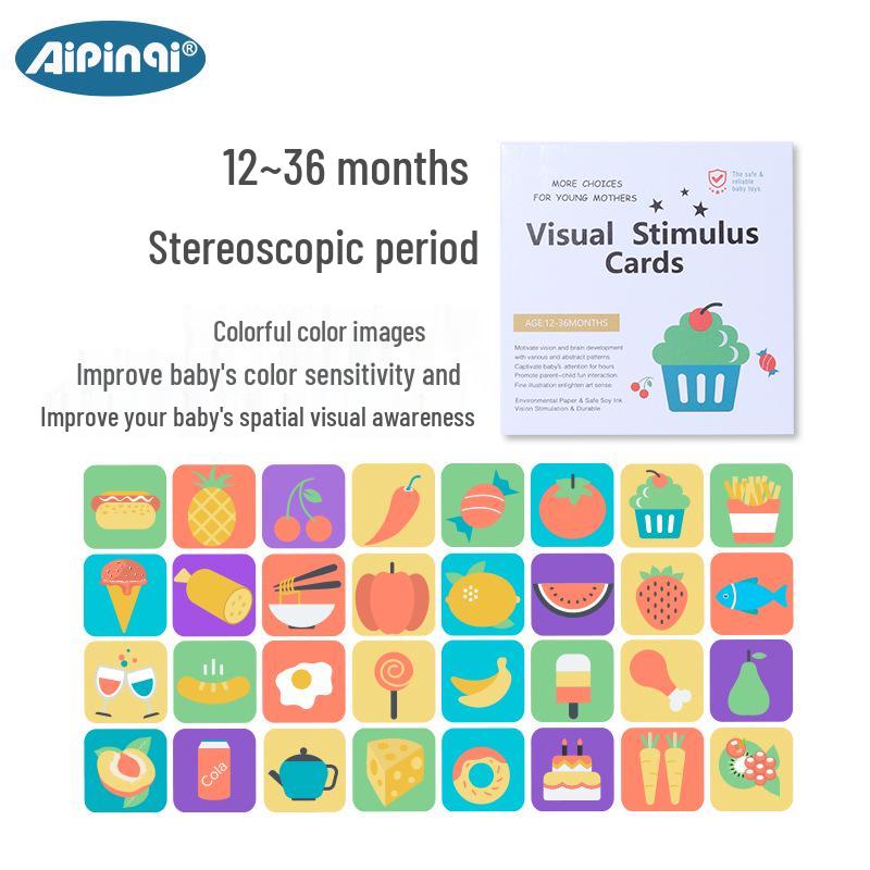 Aipinqi Baby Visual Stimulation Cards: Newborn Black and White Early Education and Tracking Cards