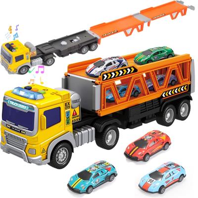 KeyAngel Car Toy Construction Vehicle Set New Catapult Style Light and Sound Boys Toy 2 3 4 5 6 Years Old Working Vehicle Toy Birthday Gift Ranking