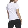 Adidas Letter Print Crew Neck Fitted Straight Short Sleeve T-Shirt Women Tops White H52233