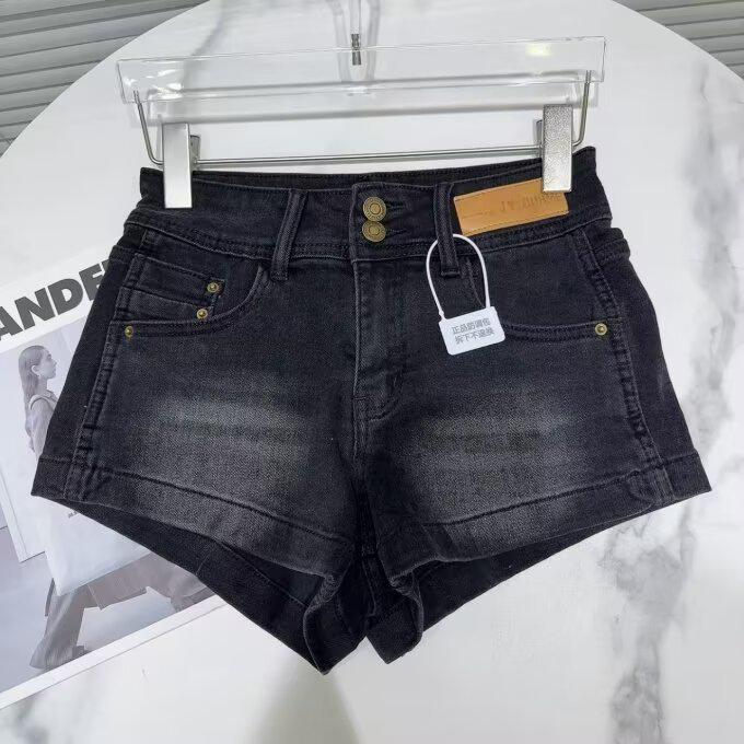 American Retro Hot Girl Slim A-Line Denim Shorts - Summer 2025 Women's Wide Leg Super Shorts