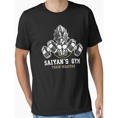 T-shirt Saiyan's Gym Goku, Doux, Respirant et Résistant à la Décoloration, Coupe Classique pour un Usage Quotidien Décontracté