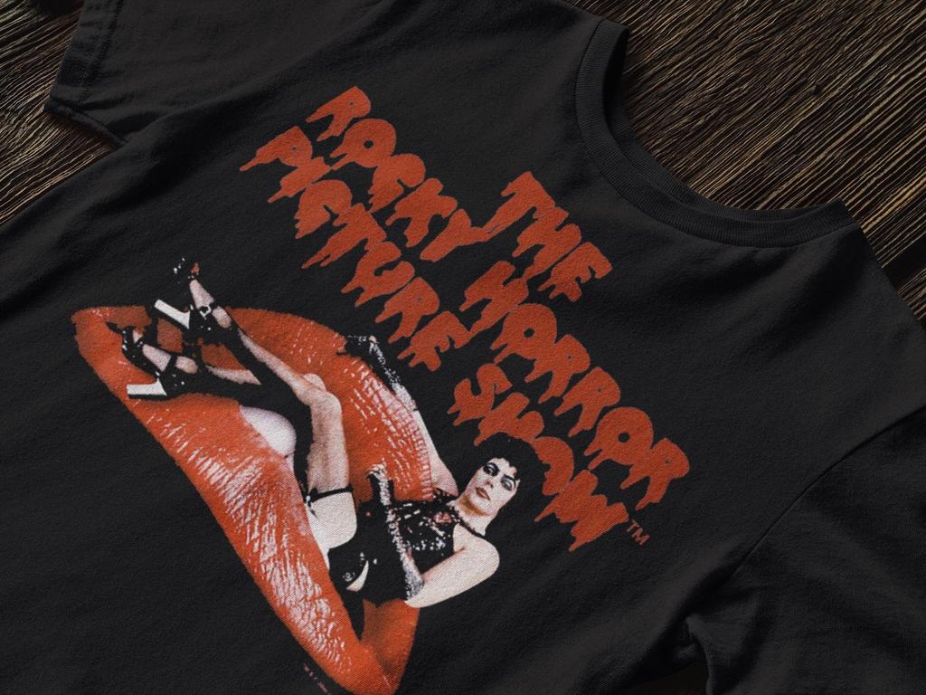 Red Lip Rocky Horror Picture Show Classic Shirts, Retro 70s Rocky Horror Lips Shirt, Classic Cult Film (Note There is No Glitter on Shirt)