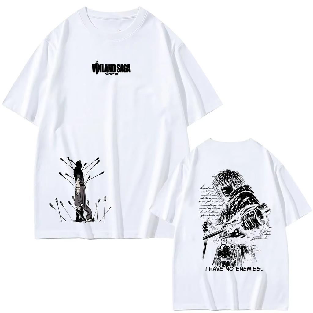2026 Summer Hot Sale Anime Vinland Saga Thorfinn Tshirt Unisex Unisex Vintage Top Y2k Gothic High Quality Cotton Oversized Tshirt