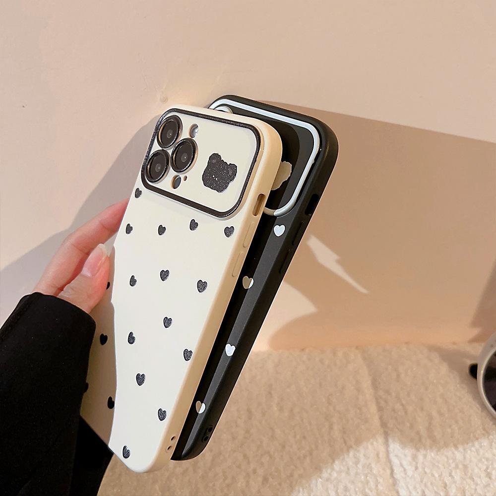 Love Bear Applies To Iphone15 iPhone Case 17ProMax Niche Cartoon 14 All-inclusive 11 Anti-drop 16