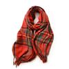 Scarf Stall Winter Scarf Temperament Plaid Warm Fringed Scarf Women'S Medium And Long