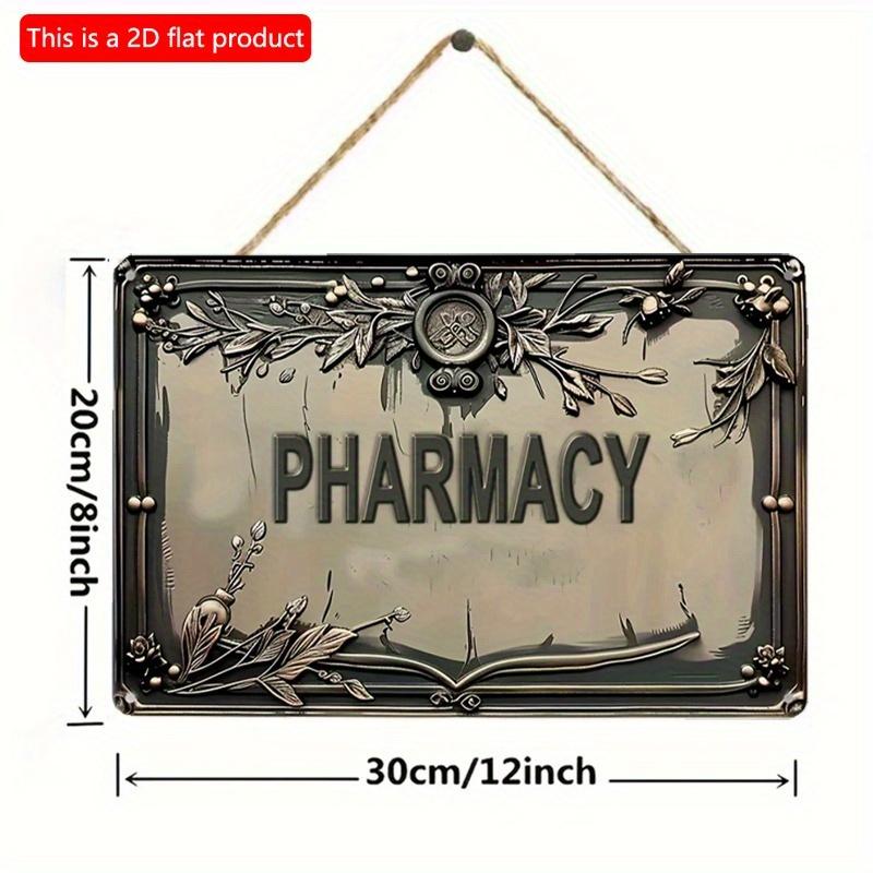 2D Flat Wooden Sign 30*20cm Vintage Pharmacy Wooden Decorative Sign, Fun Retro Wooden Decor Wall Art, Home, Bar Decor, Decorative Poster, Festive Gift