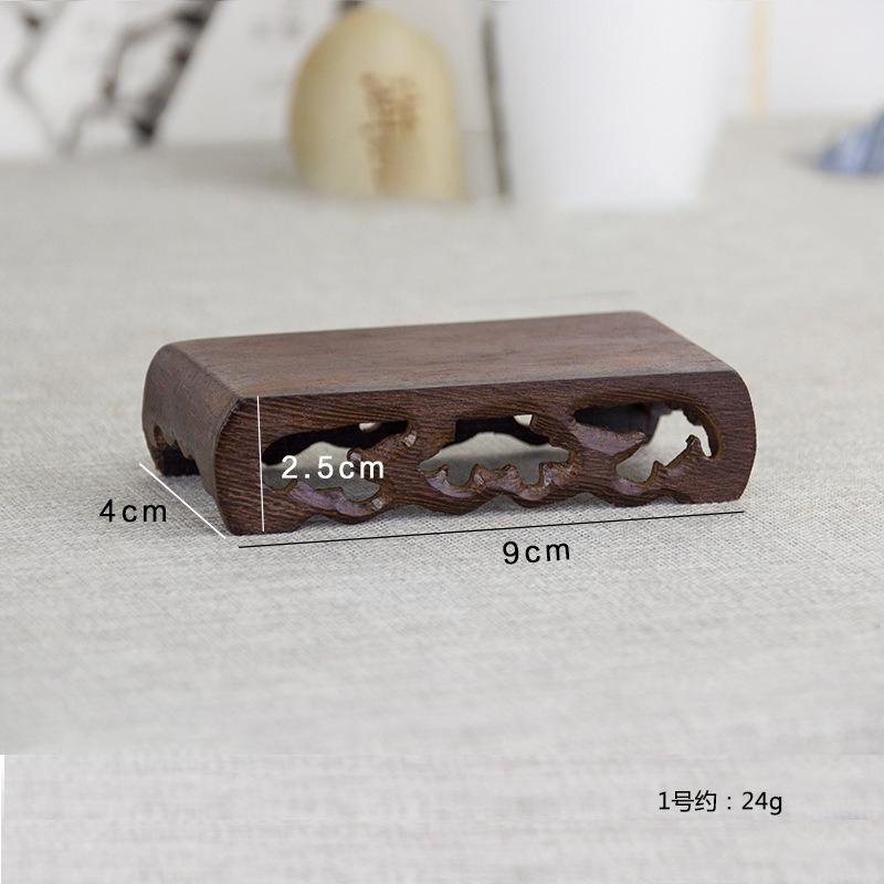 Vintage Wooden Tea Tray Rectangle Teapot Vase Display Stand Bonsai Statues Stone Pedestal Display Pedestal Flowerpot Home Decor