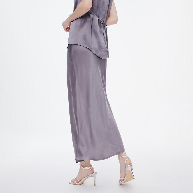 GIOVANNI VALENTINO Women s Draped Acetate High-Waist Midi Skirt L