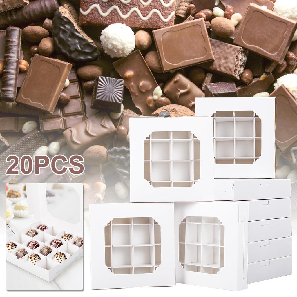 15/20 Pcs Christmas Gift Box Cupcake Boxes Container Chocolate Cake Muffin Gift Packing Bags Xmas Party Decoration New Year 2025