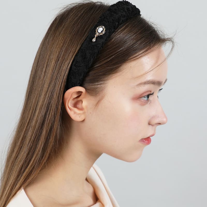 CATTLINE Antic Tweed HairBand (Black Gold)