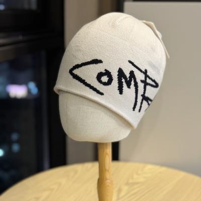 New Outdoor Hat Autumn and Winter Letter Jacquard Knitted Hat Cold Hat Women's Warm Pullover Ski Hat Woolen Hat Ear Protection