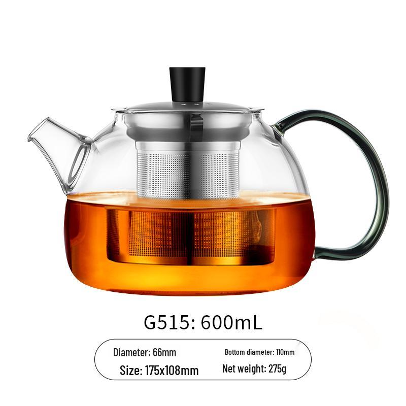 Heat-Resistant Large Capacity Glass Teapot for Home Tea Brewing and Water Boiling