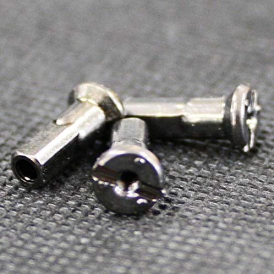 HOSHI SPOKES Brass 1 set of 72 Total 12mm #14 Nipples, Black, pieces, length