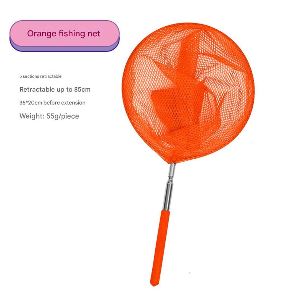 Stainless Steel Telescopic Fishing Net Children's Fishing Net Bag Cheat Net Insect Net Fishing Net Shrimp Catching Children's Ou