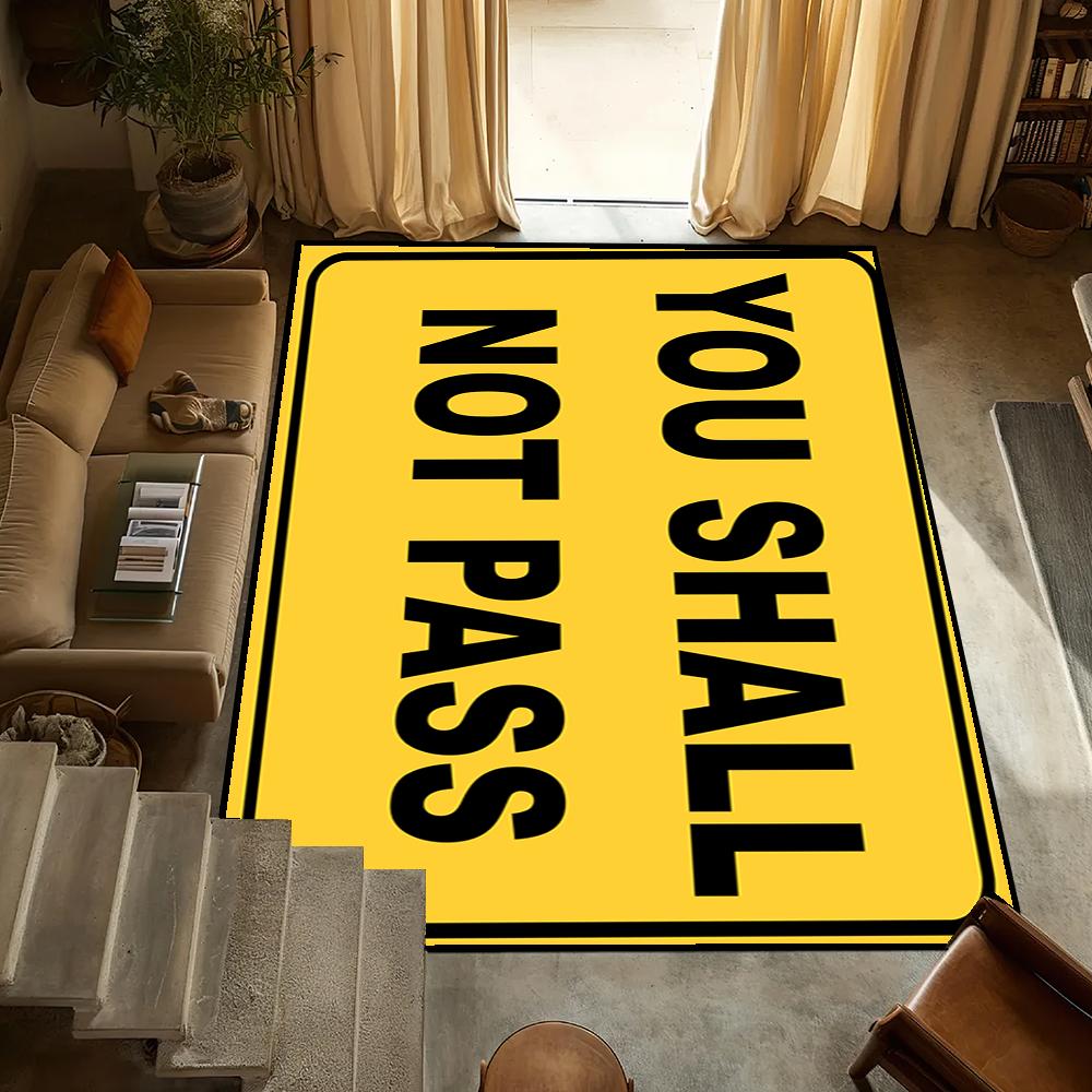 You Shall Not Pass Small Carpet Anti-Slip Kitchen Bedroom Handmade Tufted Rug Carpet Living Room G-GandalfS Entrance Decoration