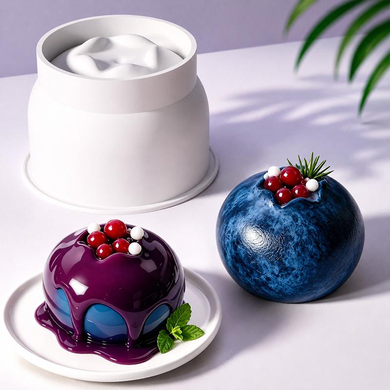 3D Mango Silicone Cake Molds - Food Grade Dessert Baking Tools for Pastry Fruit Mousse Kitchen Party Blueberry Mould