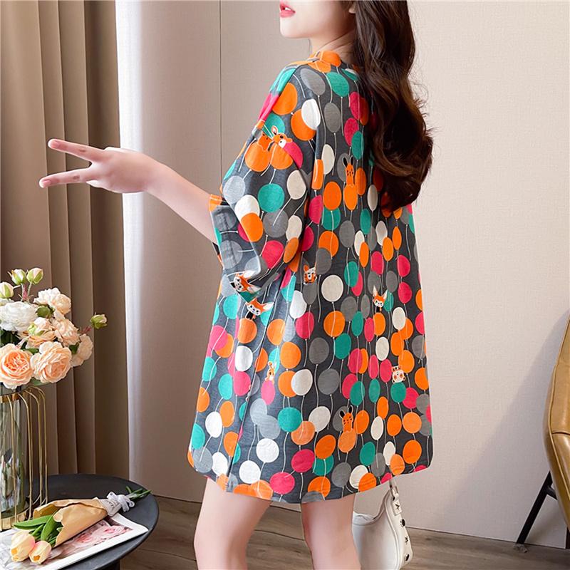 Harajuku Casual Oversized UNISEX Long T-shirt Woman Korean 2024 Summer Vintage Graphic Cartoon Print T Shirt Women Loose Y2k Gray Blue Top Streetwear