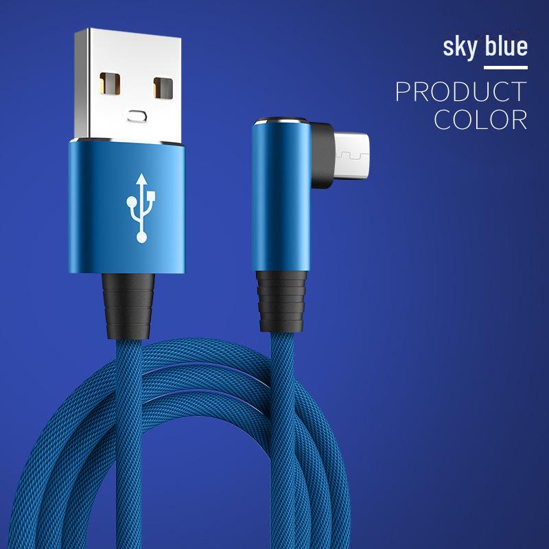Elbow Data Cable for iPhone 6S/7/8/11/12Pro Max/XS - Fast Charging Compatible