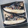 Trendy Brand Men's Shoes Breathable Fabric Versatile Casual Sports Non Slip Running High Sole Tires Dad's