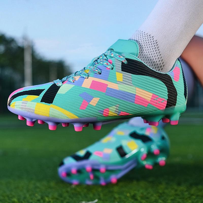 Original FG/TF Men's Soccer Shoes Fashion Colourful Teens Football Shoes Professional Outdoor Non-slip Fast Soccer Sneakers Men