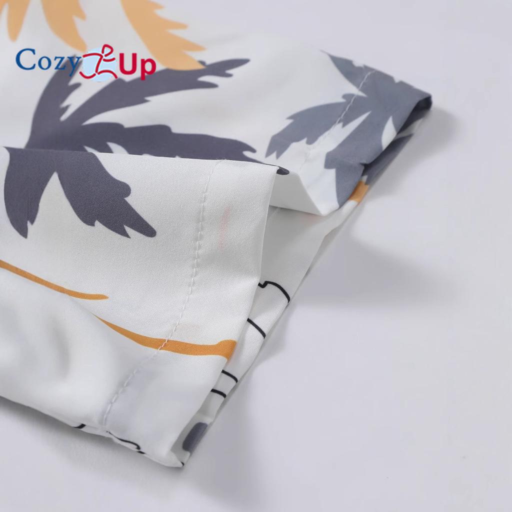 Men's Grey Yellow Coconut Tree Men's Short Sleeve Shirt Men's Shirt Summer 2025 New