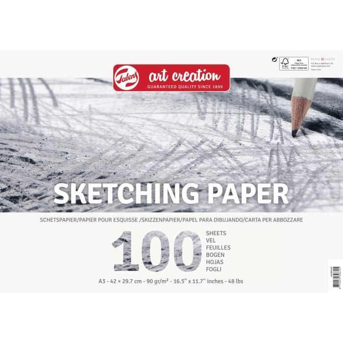 Papier à croquis Talens Art Creation A3 - TALENS - Blanc - Adulte - Mixte