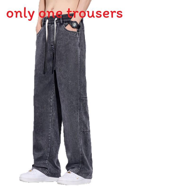 Summer Thin Tencel Denim Pants For Men With Belt And Pockets For Casual Wear