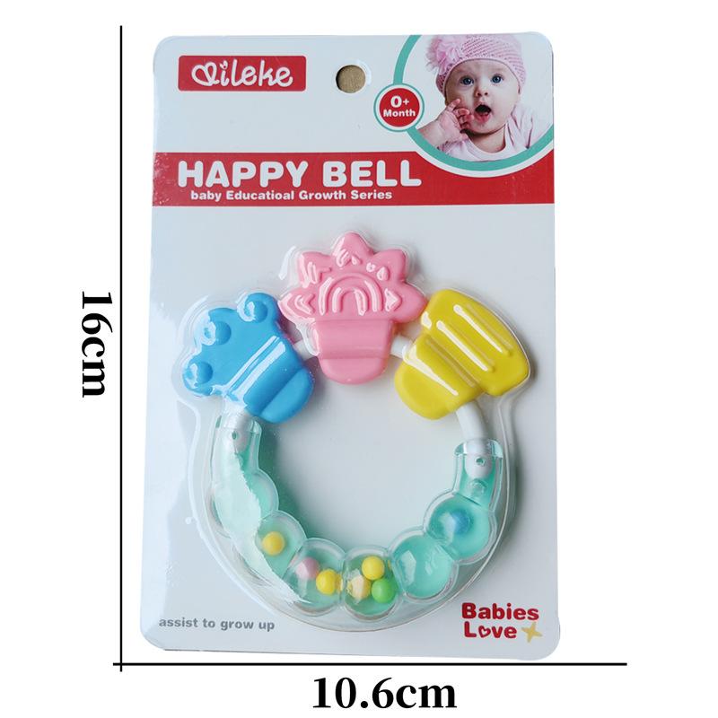 Baby Clutch Ball Rattle Fitness Soft Glue Hand Rattle, Fish Skewer Toothpaste Infant 0-1 Years Old Educational Toy