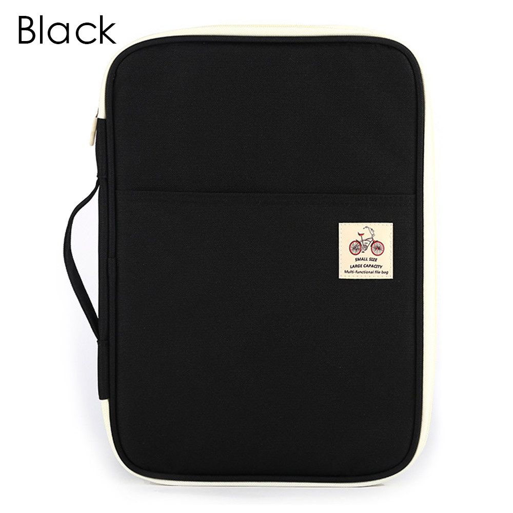 High Quality Zipped A4 Conference Package Conference Folder Portfolio Document Bag чёрный