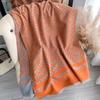 Imitation Cashmere Scarf Medium And Long Outer Shawl Double-Sided Warm Letter Scarf Female Live Stream Trend