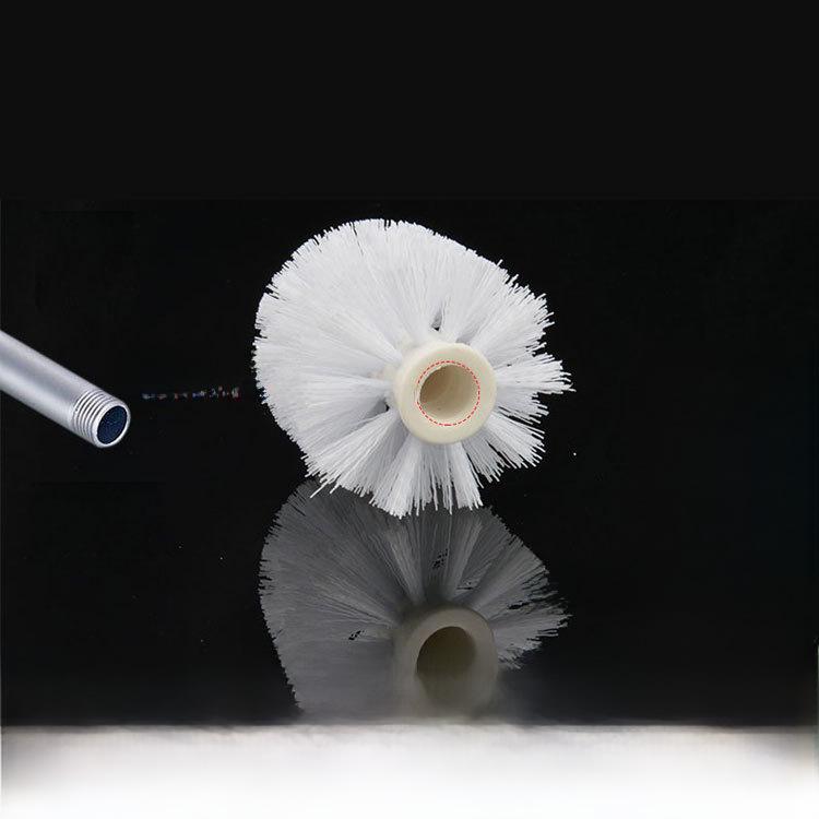 Eco-Friendly White Round Toilet Cleaning Brush with Separate Head