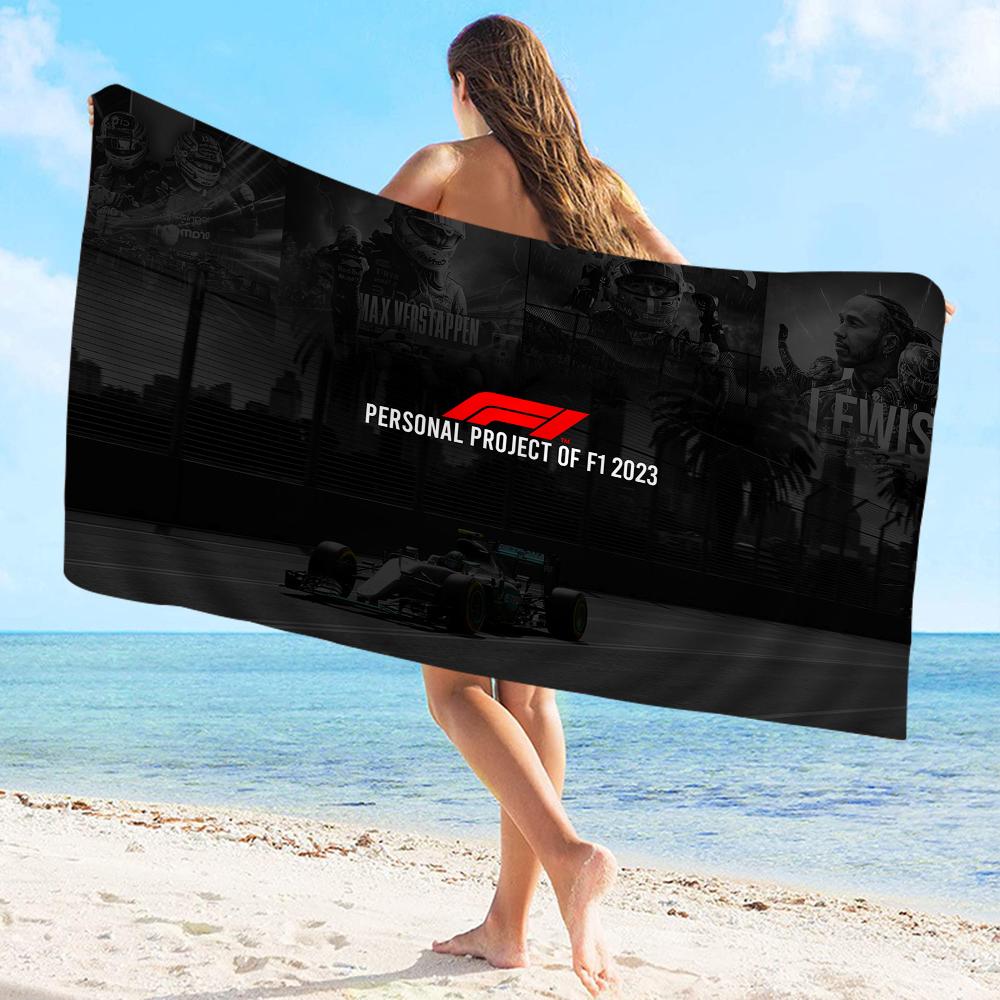 Racing Car F1 Pattern Towel Microfiber Beach Towel Absorbent Quick Dry Soft Yoga Swimming Resort Mountain Climbing Towel