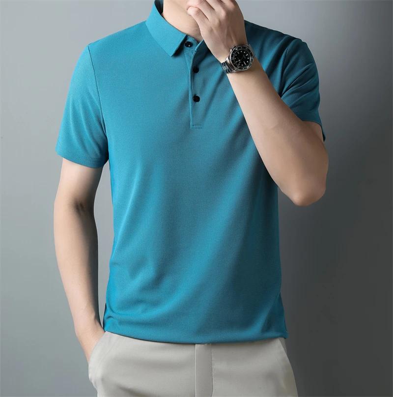 Polo Classica a Maniche Corte da Uomo Casual Traspirante Estiva Quotidiana Ufficio Moda T-shirt da Uomo
