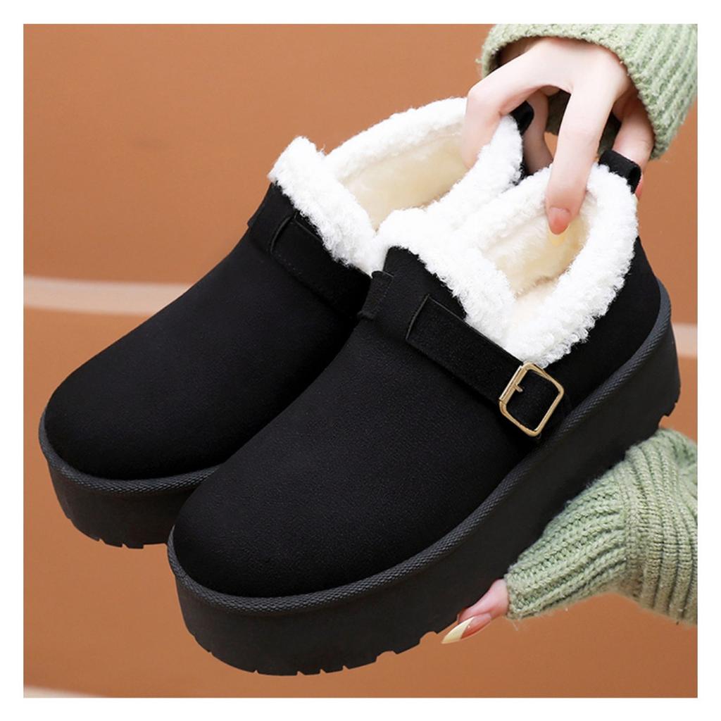 Women's Cotton Shoes with Winter Velvet and Thick Cotton Boots, Women's New Cross-border One Foot Thick Sole Versatile Snow Boots